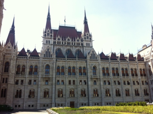 A small portion of Hungary's Parliament.